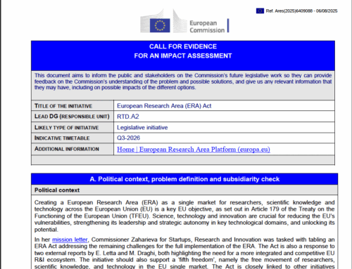 Consultation on New ERA Act to Boost Research Integration and Competitiveness